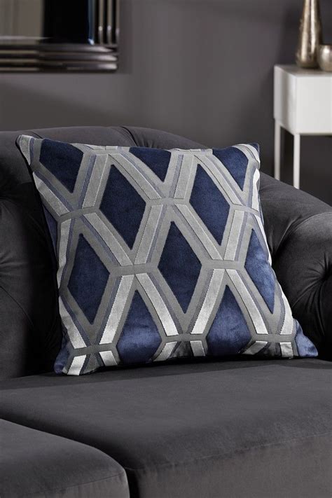 blue and silver cushions